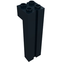 6056-11G Steen 2x2x6/1x2 basis met gleuven zwart gebruikt *