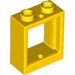 60592-3 Raam 1x2x2- vlak (NIEUWE stijl) ZONDER GLAS geel NIEUW *1B277