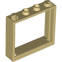 60594-2G Raam 1x4x3 NIEUWE type zonder luikhouders crème gebruikt *1C041