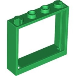 60594-6 Raam 1x4x3 NIEUWE type zonder luikhouders groen NIEUW *1L0000