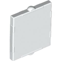 60601-1 Glas voor raam 1x2x2 nieuwe type (klein centraal pinnetje beide zijden) wit NIEUW *1L000