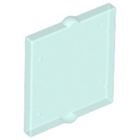 60601-15 Glas voor raam 1x2x2 nieuwe type (klein centraal pinnetje beide zijden) transparant lichtblauw NIEUW *1L000