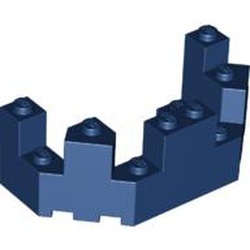6066-63 Kasteel- kantelen 4x8x2 1/3 blauw, donker NIEUW *