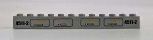 6112pb006L-9G Steen 1x12 WATER, OIL, PNEUMATICS en POWER (Sticker) lichtgrijs (klassiek) gebruikt *5V09-02