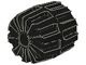 6118-11G Hardplastic wiel klein (22x24) zwart gebruikt *5W000