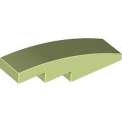 61678-158 Dakpan gebogen 1x4 geelgroen NIEUW *1B100