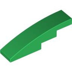 61678-6G Dakpan gebogen 1x4 groen gebruikt *1D037
