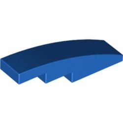 61678-7 Dakpan gebogen 1x4 blauw NIEUW *1B099
