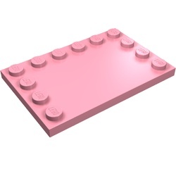 6180-23G Tegel 4x6 met noppen zijkant roze (klassiek) gebruikt *6K04
