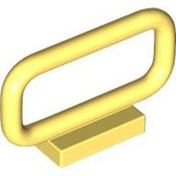 6187-103G Hek van buizen 1x4x2 geen nopgaten bovenop geel, lichthelder gebruikt *1C026