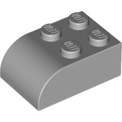 6215-86 Steen 2x3 afgeronde top 4 noppen grijs, licht (blauwachtig) NIEUW *