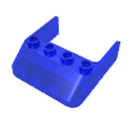 6238-14G Autoruit 3x4x1 1/3 (schuin 45 graden ) (extra lang zijstuk) transparant donkerblauw gebruikt *1C002