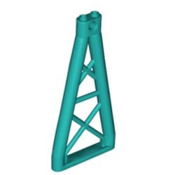 64449-39 Steun 1x6x10 driehoek vakwerk turquoise, donker NIEUW *2B072