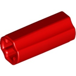 6538c-5 Technic, As koppelaar ribbels lengterichting rood NIEUW *1A074