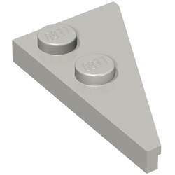 65429-86 Wig plaat 4x2 links met punt grijs, licht (blauwachtig) NIEUW *5A004