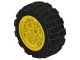 6582c01-3G Wiel 20x30 met zachte ballonband geel gebruikt *5W000