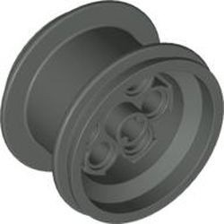 6595-10G Wiel 36.8x26 met asgat (6 gaten) donker, grijs (klassiek) gebruikt *5W000