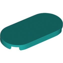 66857-39 Tegel 2x4 Ovaal turquoise, donker NIEUW *5A079