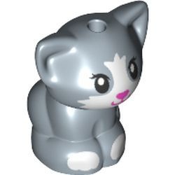 69902pb01-55 Kitten, zittend blauw, zandkleurig NIEUW *0D000