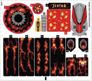 70323stk01 STICKER: 70323 Jestro's Volcano Lair NIEUW *0S0000