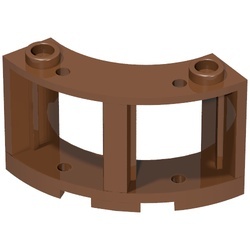 73878-88 Raam 3x3x3 rond bruin, roodachtig NIEUW *1L0000