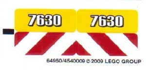 7630stk01 STICKER 7630 Shovel NIEUW *0S0000