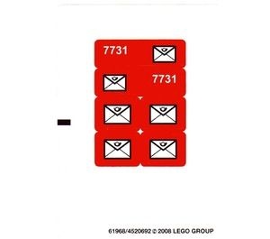 7731stk01 STICKER Mail Van (brievenbus) NIEUW *0S0000