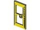 7930-3G Deur 1x3x4 met 2 ruiten- zie frame 3579 geel gebruikt *1C031