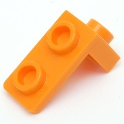 79389-4 Verbindingsplaat 1x1 - 1x2 in lengte naar beneden oranje NIEUW *1B258