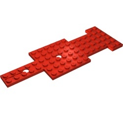 806-5G Bodemplaat 6x17 voor stuur rood gebruikt *