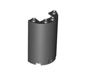 85941-11 Cylinder, half 2x4x5 met 1x2 uitsnede zwart NIEUW * - Img 1