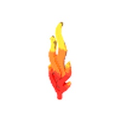 85959px1-17 Vlam groot rood/geel transparant rood NIEUW *0B0000
