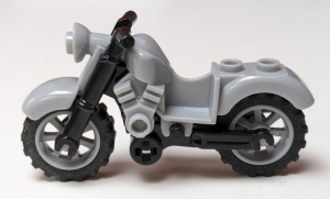 85983c01-86G Motorfiets vintage met zwarte onderkant en lichtgrijze wielen grijs, licht (blauwachtig) gebruikt *1D038