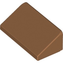 85984-150 Dakpan klein 30 graden 2x1x 2/3 (2 nop breed) caramel, midden NIEUW *1B192
