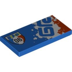 87079pb0053L-7G Tegel 2x4 WGP 60 en Allinol LINKS blauw gebruikt *5t14-02