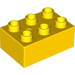 87084-3 DUPLO steen 2x3 (LET OP: DUPLO IS VRIJWEL ALTIJD PAKKETPOST) geel NIEUW *