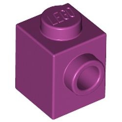 87087-71 Steen 1x1 noppen 1 zijde magenta NIEUW *1B034