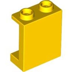 87552-3G Paneel 1x2x2 met kleine zijschotjes geel gebruikt *1F014