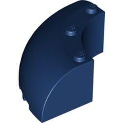 87559-63 Steen, dik kwartrond 6x6x2 blauw, donker NIEUW *