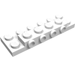 87609-1 Plaat 2x6x 2/3 4 noppen zijkant wit NIEUW *1L0000