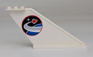 87614pb003-1G Staart 12x2x5 met ruimte patroon (sticker) wit gebruikt *