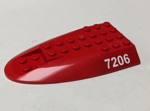 87615pb01-5G Vliegtuig top 6x10 met 7206 op beide zijdes (Stickers) rood gebruikt *5S047