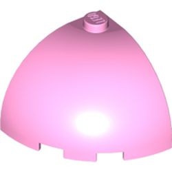 88293-104 Steen dome 3x3x2 kwartrond roze, helder NIEUW *1L000