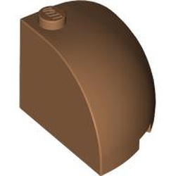 88293-150 Steen dome 3x3x2 kwartrond caramel, midden NIEUW *1L000
