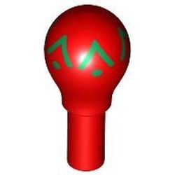 90301pb01-5 Samba-bal met groen geometrisch patroon rood NIEUW *0B0000