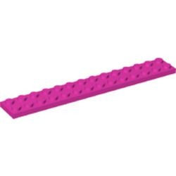 91988-47 Platte plaat 2x14 roze, donker NIEUW *5K0000