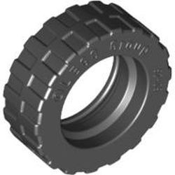 92409-11 Band 17.5x6mm gegroefd, doorlopende band in het midden van de groeven zwart NIEUW *