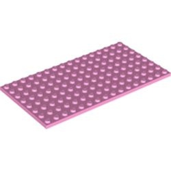 92438-104 Platte plaat 8x16 roze, helder NIEUW *5K0000