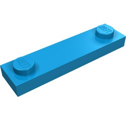 92593-153 Platte plaat 1x4 twee noppen buitenkant blauw, donkerazuur NIEUW *1B352