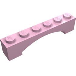 92950-104G Steen, boog 1x6x1 hoog VERHOOGDE BOOG roze, helder gebruikt *1D049